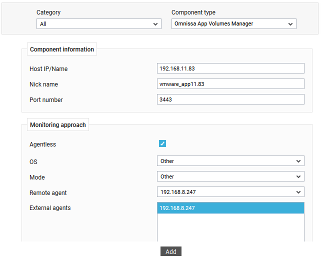 Managing Omnissa App Volumes Manager in Agentless manner
