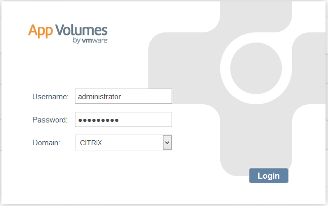 Login to Omnissa App Volumes Manager console