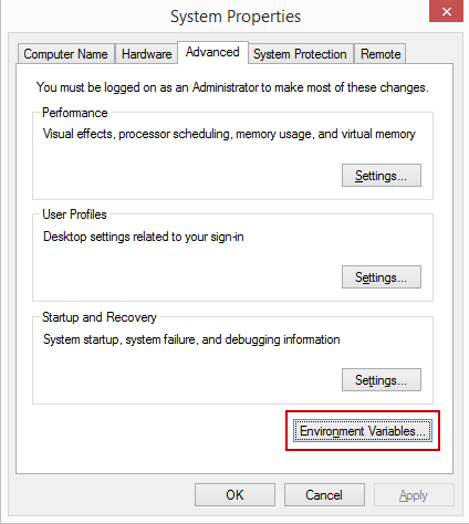 System Properties Page