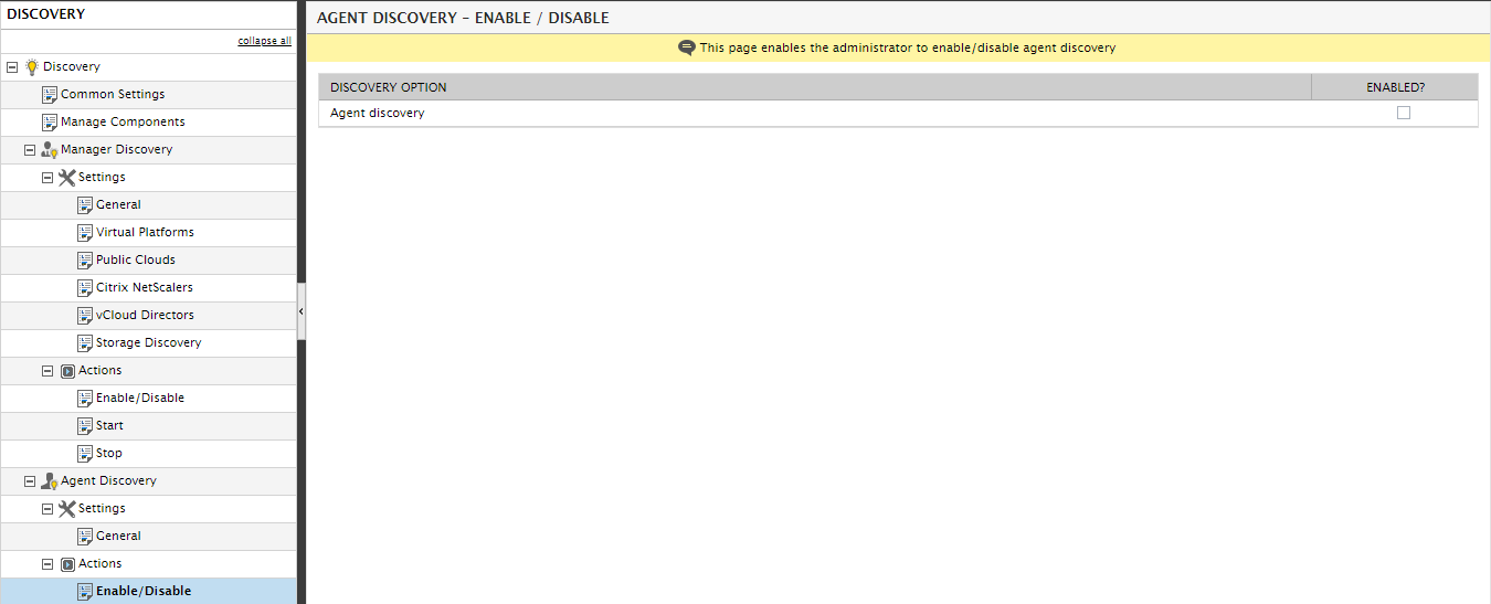 Enable Agent Discovery