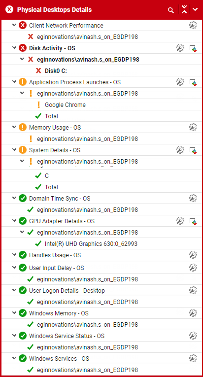 Physical Desktop Details  Layer
