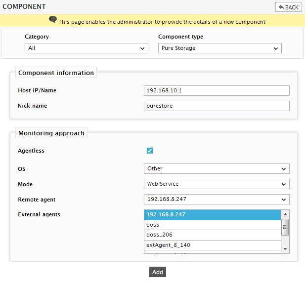 Adding Pure Storage FlashArray