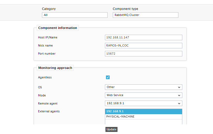 Adding RabbitMQ Cluster to eG Enterprise system