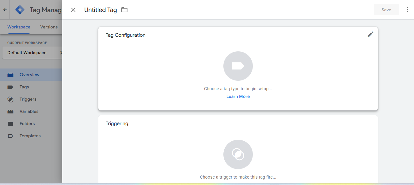 Clicking on Edit Icon to Create a New Tag