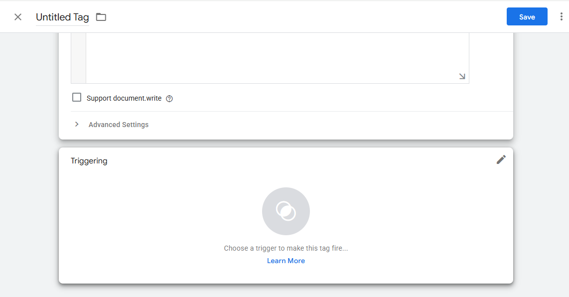 The Triggering Section Appears