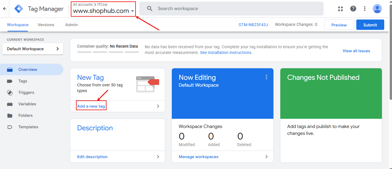 Launching a GTM Container