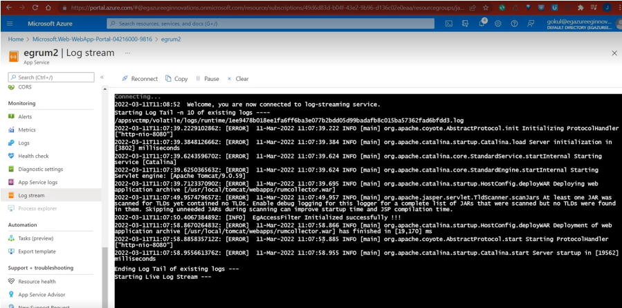 Viewing Deployment Logs