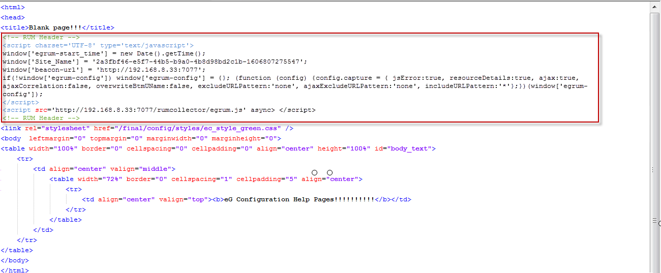 Inserting Code Snippet in Web Page