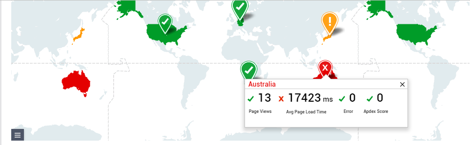 Viewing User Experience Statistics of Particular Country in Geo  Map