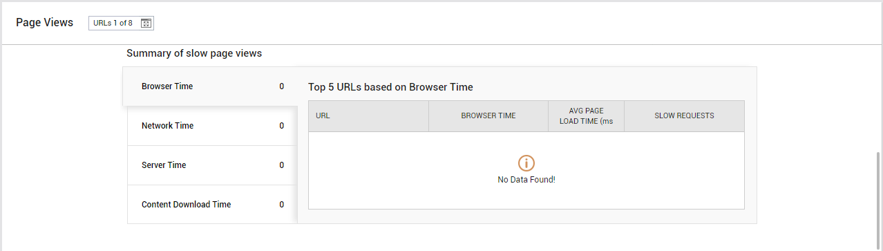 Summary of Slow Page Views