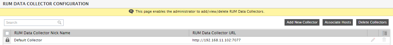 List of RUM collectors that pre-exist