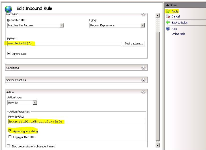 Specifying URI Pattern and Rewrite URL