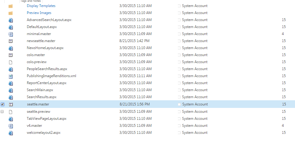 Confirming that Timestamp of Master File Reflects Time of Modification