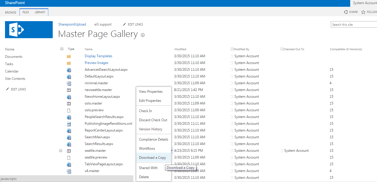 Downloading Copy of Master File