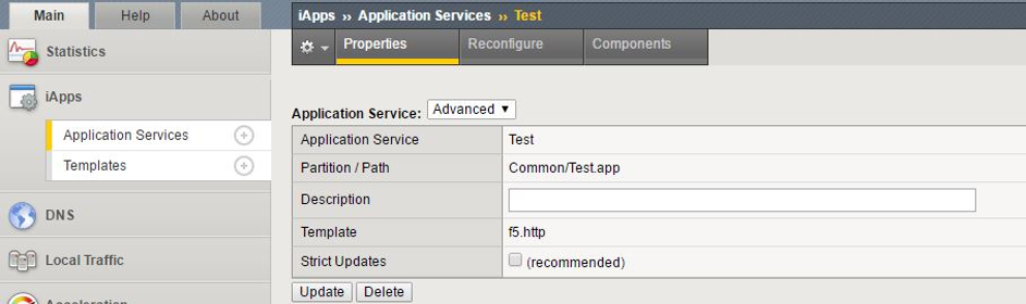 Disabling Strict Updates for Application Service