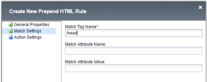 Specifying Match Tag Name