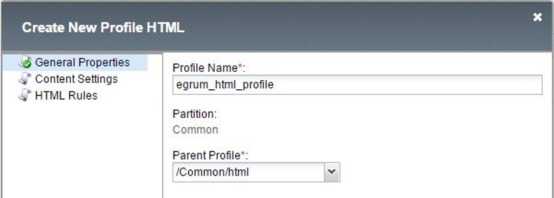 Creating New HTML Profile