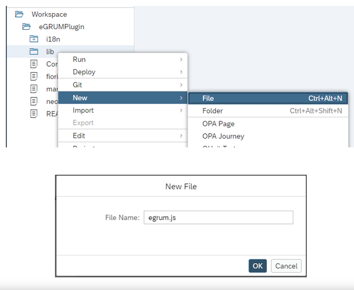 Creating egrum.js file Under lib Folder