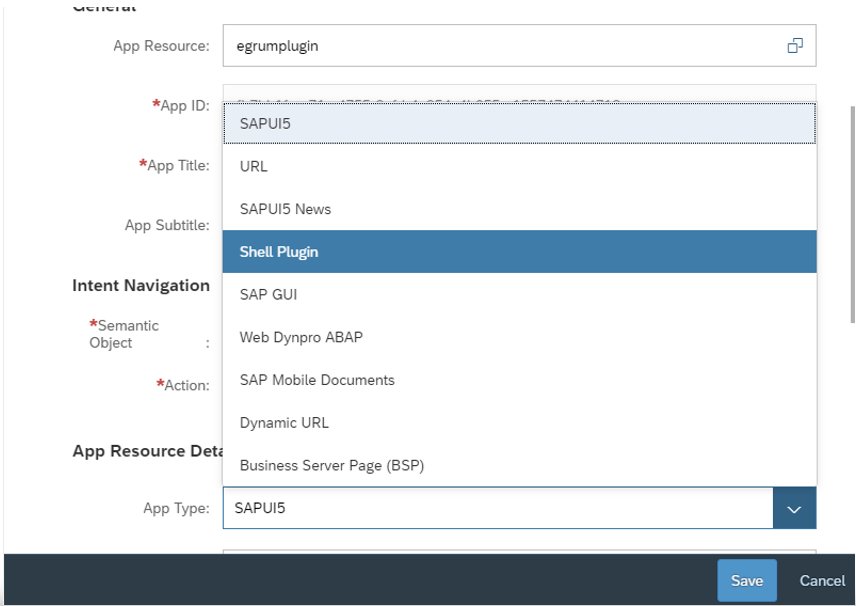Setting Shell Plugin as App Type