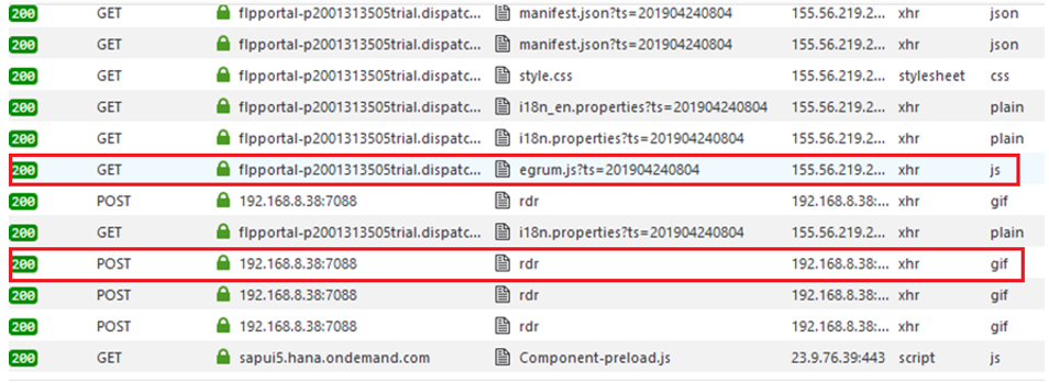 Verifying Successful Loading of egrum.js and Beacons to Collector