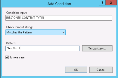 Providing Condition Input, Input string, and Pattern