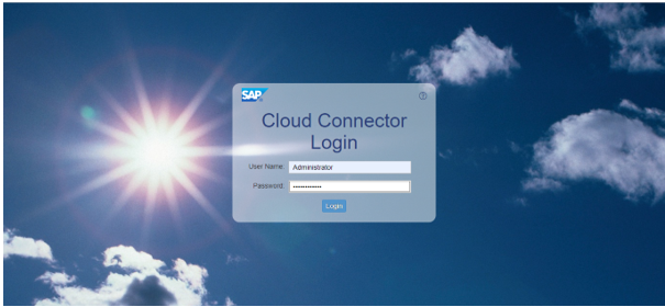 Logging into SAP Cloud Connector