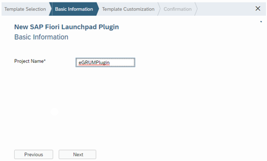Specifying New Project Name