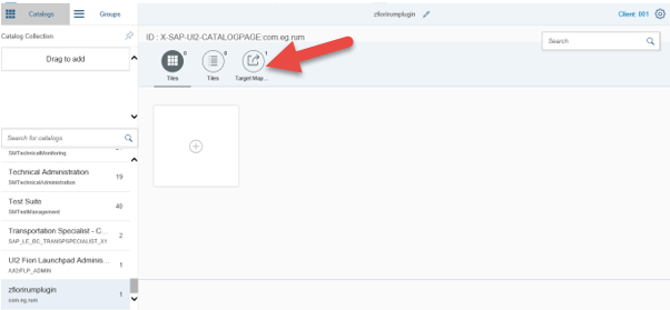 Clicking on Target Mapping Option