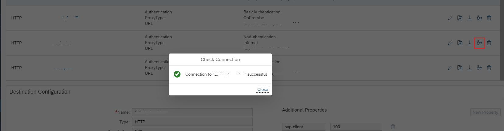 Checking Connectivity to New Destination