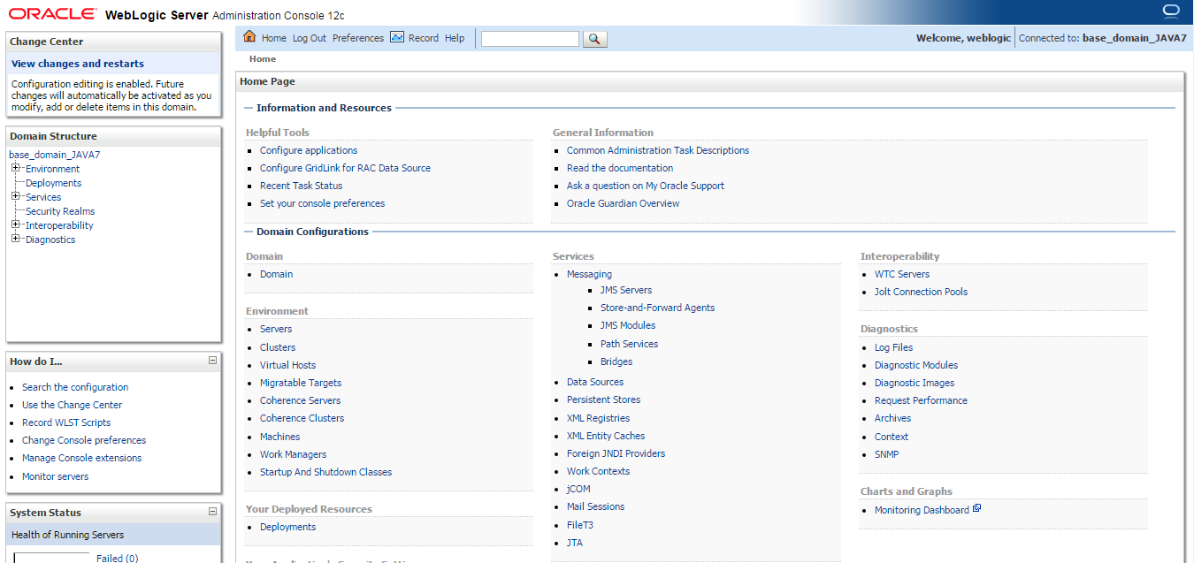 WebLogic Console