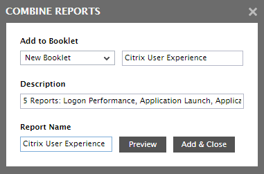 Combining Reports