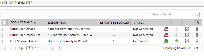 Viewing List of Booklets