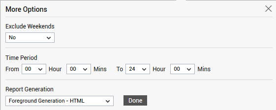Default settings for generating Workspace App Usage Report