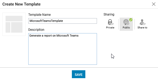 Editing Description of Report Template