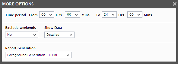 Default Settings for generating DataStores VM Details report