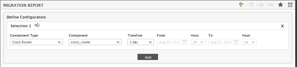 Selecting Component for Report Generation