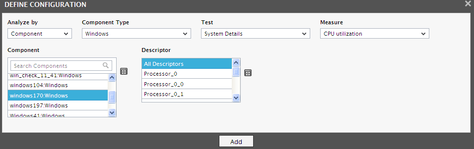 Configuration for Prediction Analysis Report