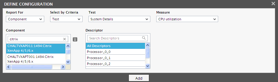 Criteria for Comparison Reports - Tests