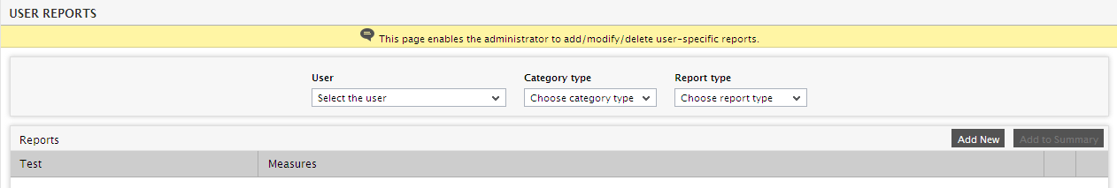 eG User Report configuration