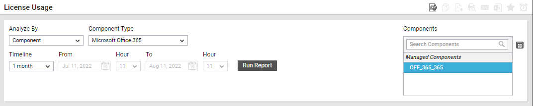 Criteria for Generating License Usage Report