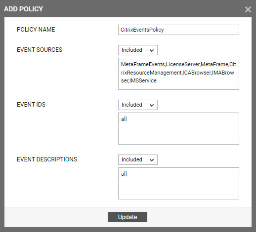 Adding New Filter Policy