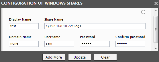 Windows Shares Configuration