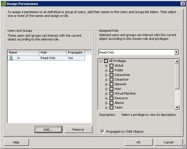 Assigning Read-Only Role to User