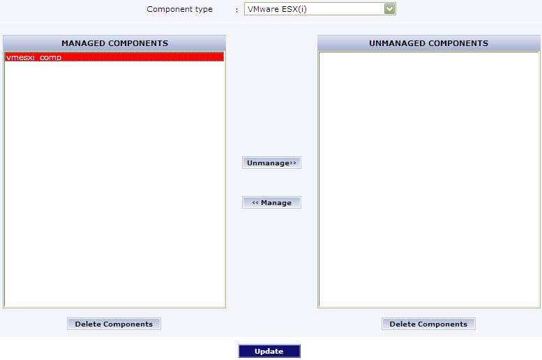 Selecting ESX server to be unmanaged