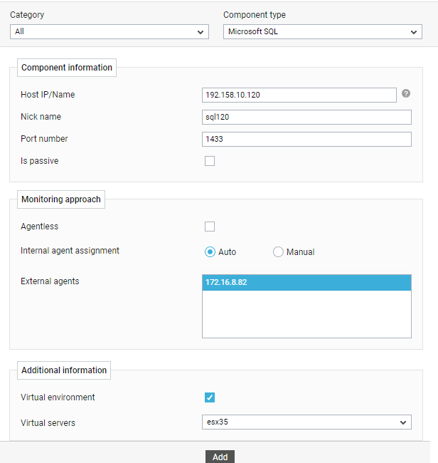 Adding Server Application to Virtual environment