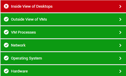Layer model of VMware vSphere VDI server