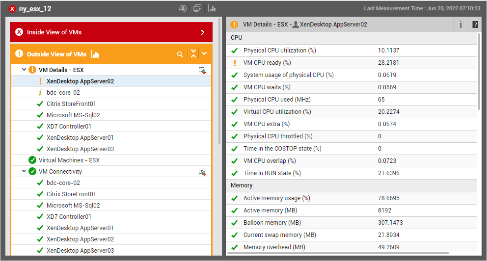 Outside View of VM under Resource Pool