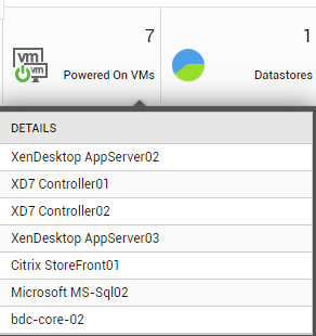 List of Powered-on VMs on chosen vSphere server