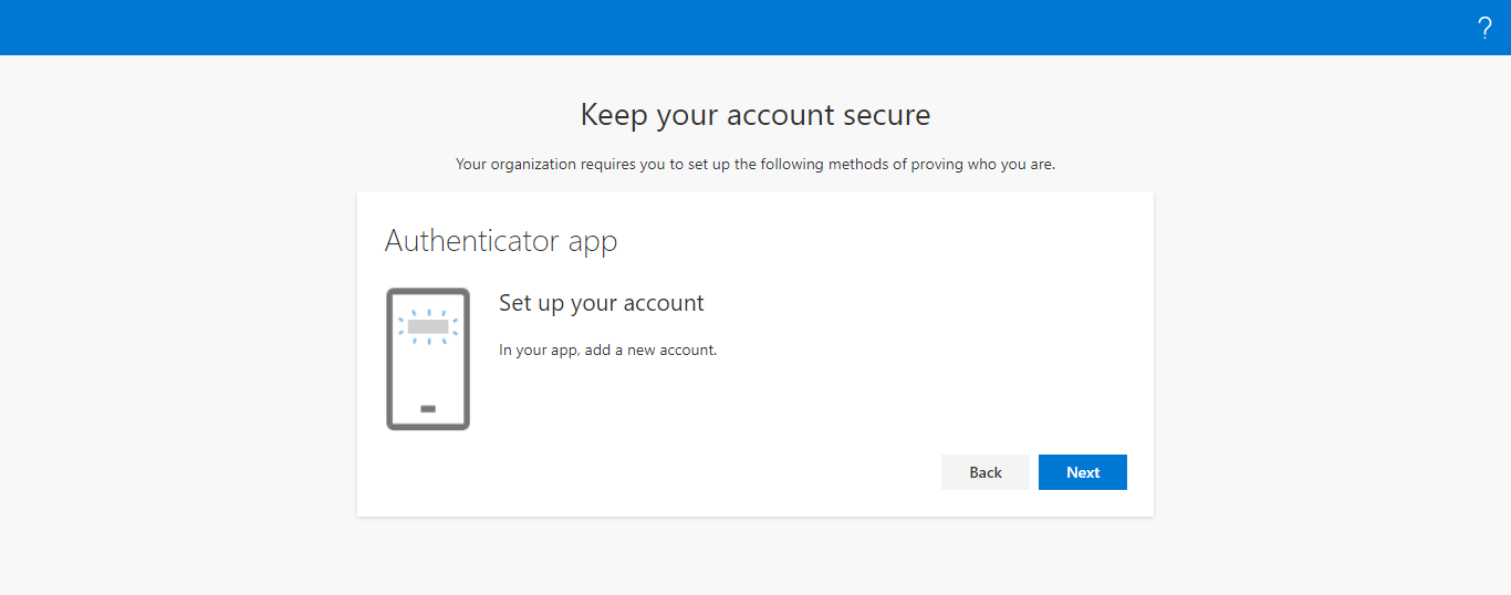 Setting Account for Different Authenticator