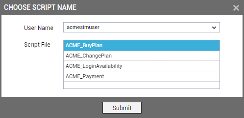 Choosing Script file